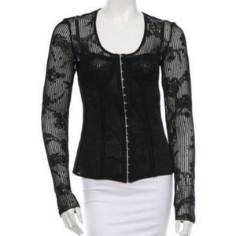 Black Lace Bustier Top